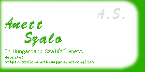 anett szalo business card